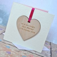 Personalised Wedding Heart Decoration Card
