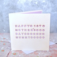 Personalised Laser Cut 1st Mothers Day Card