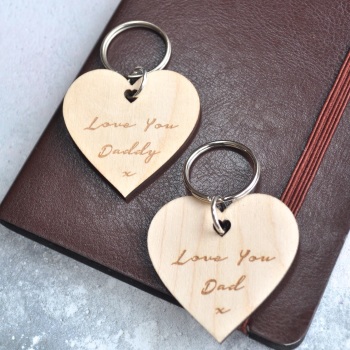 Personalised Love You Daddy Keyring