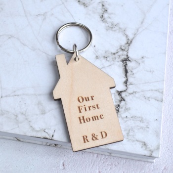 Personalised First Home House Keyring