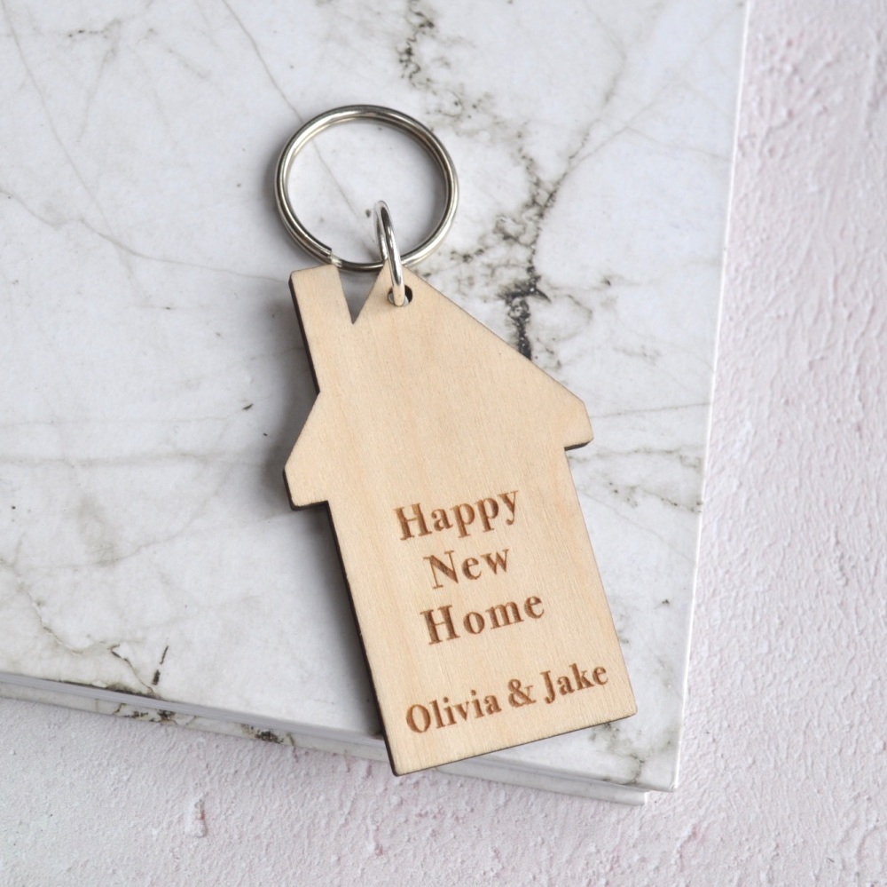 Personalised Happy New Home Keyring