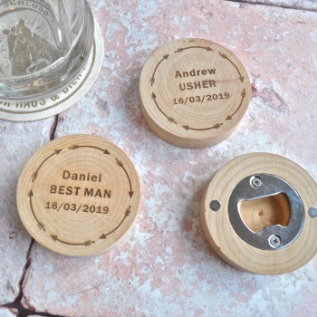 Personalised Magnetic Best Man Bottle Opener