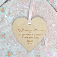 Special Birthday Message Wooden Heart
