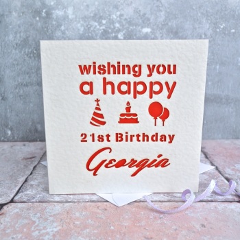 Personalised Laser Cut Happy Birthday Card