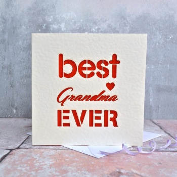 Best Grandma Ever Laser Cut Card