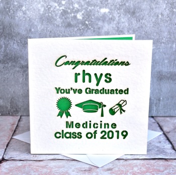Personalised Laser Cut You've Graduated Card