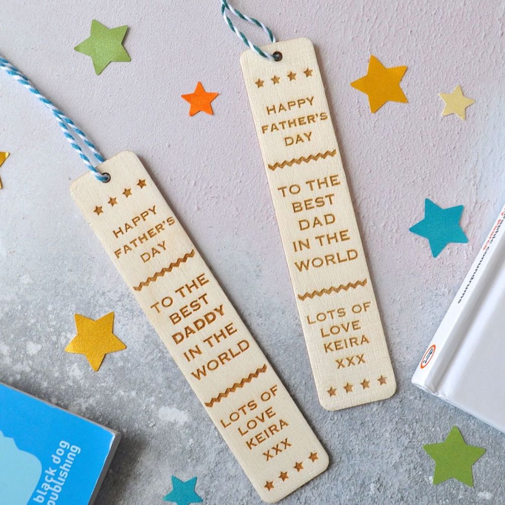 Personalised 'Grandad' Father's Day Wooden Bookmark 