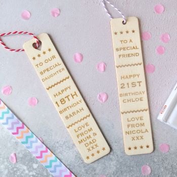 Personalised 'Birthday' Bookmark