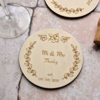 Personalised Wooden Anniversary Coaster