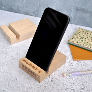 Personalised  Mummy Wooden Phone Stand
