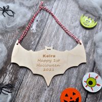 Personalised Halloween Bat Decoration