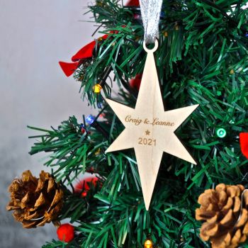 Personalised Christmas Star Bauble