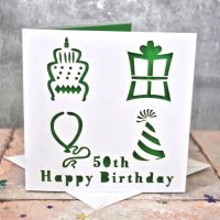 Laser Cut Special Age Birthday Card