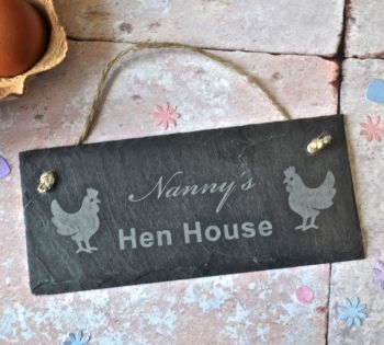  Personalised Hen House Slate Sign