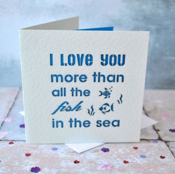 'I Love You More Than…' Laser Cut Card