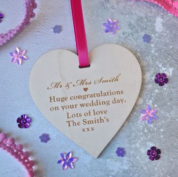 Personalised Message Wooden Heart