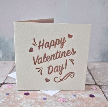 'Happy Valentines Day' Laser Cut Card