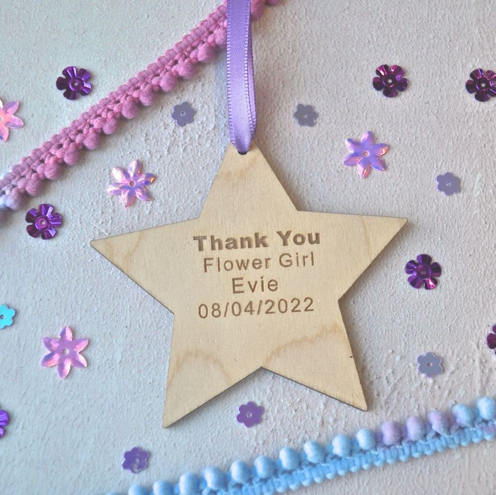 Thank You Wooden Hanging Star
