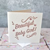 Beautiful Baby Girl Laser Cut Card