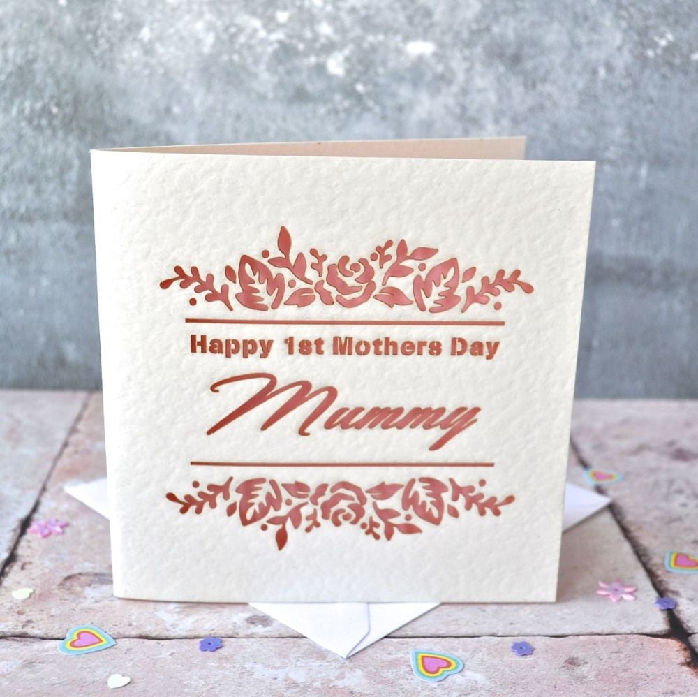 Laser Cut First Mothers Day Card