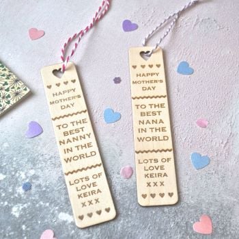 Personalised 'Nanny' Mother's Day  Bookmark