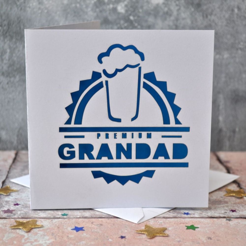 'Grandad' Laser Cut Beer Card
