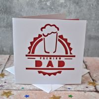 'Dad' Laser Cut Beer Card