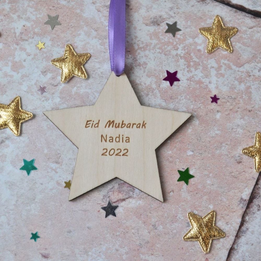 Personalised Eid Hanging Star