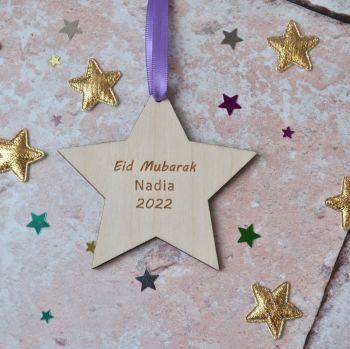 Personalised Eid Hanging Star
