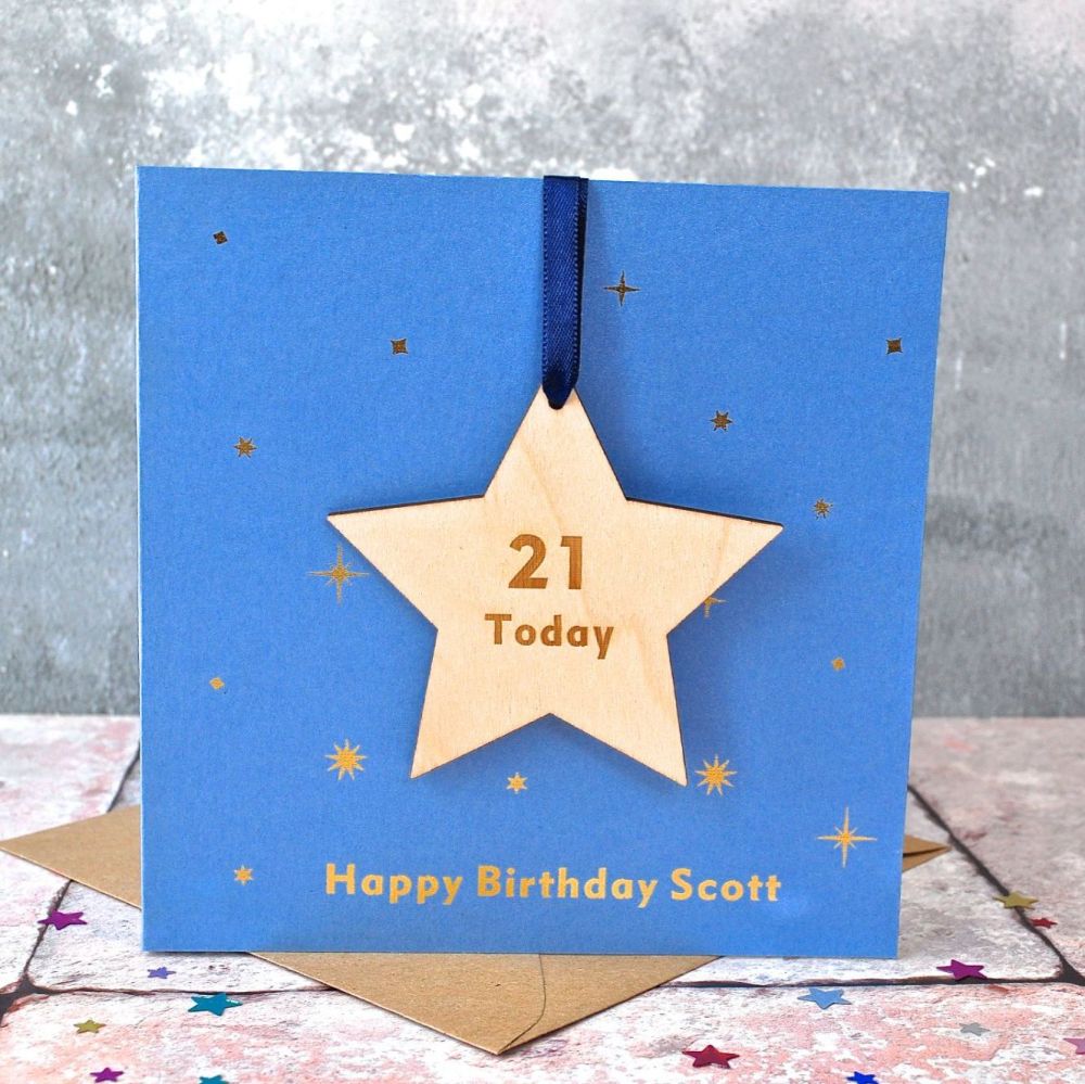 Personalised Birthday Foiled Decoration Card