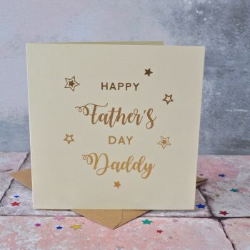 Personalised Foiled Father's Day Star Card