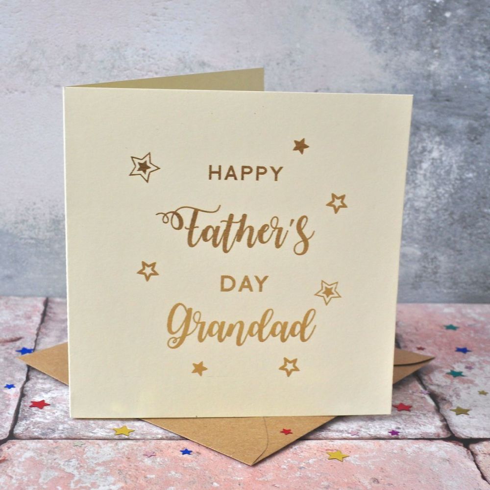 Personalised Grandad Father's Day Foiled Card