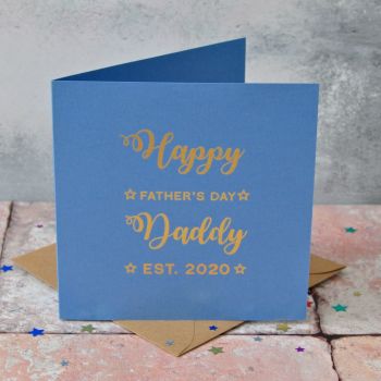 Personalised Father's Day Est. Foiled Card