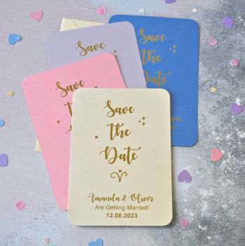 Gold Foiled Save The Dates