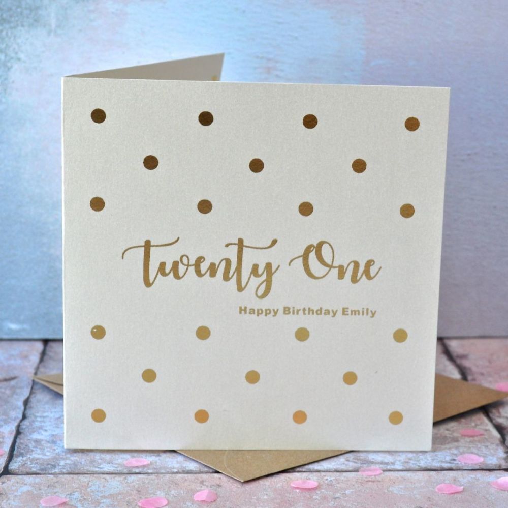 Personalised  Gold Foiled Birthday Card