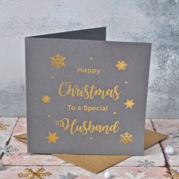 Personalised Gold Foiled Snowflake Card