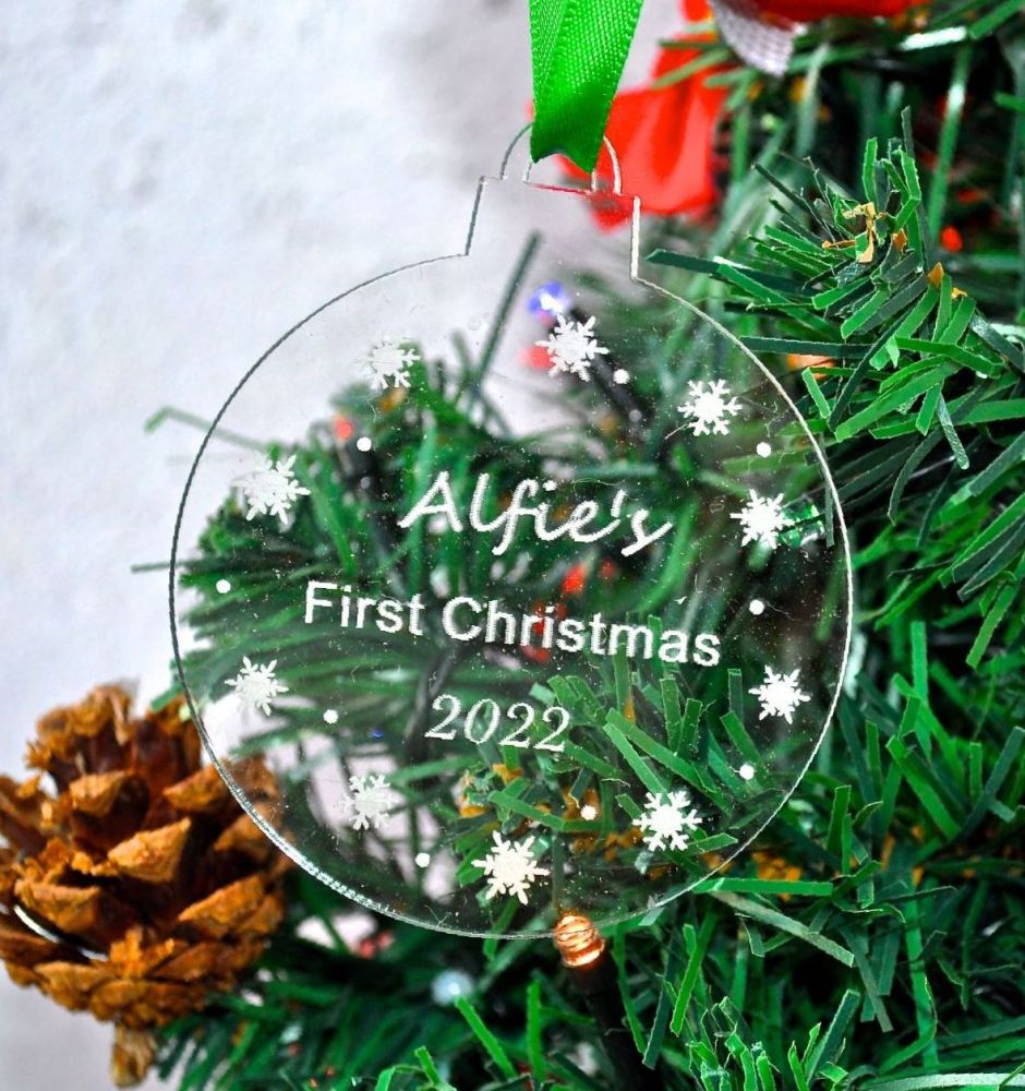 Acrylic 'First Christmas' Decoration