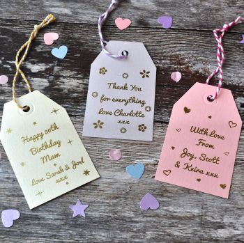 Personalised Gold Foiled Gift Tag
