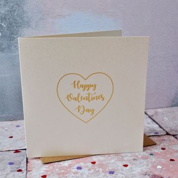 Gold Foiled Valentines Day Card