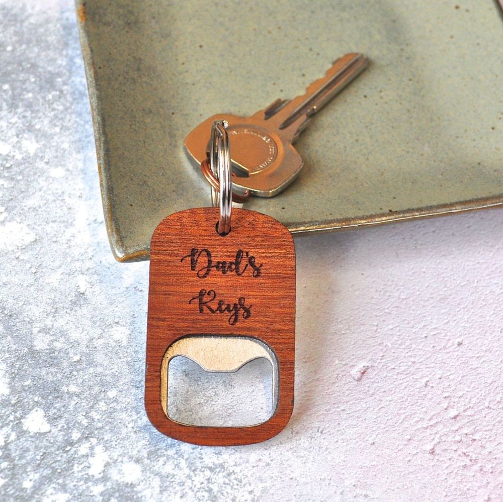 Personalised Dad's Keys Keyring Bottle Opener