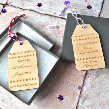 Personalised  'Gift Voucher' Wooden Gift Tag