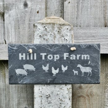 Personalised Farm Outdoor Slate Sign