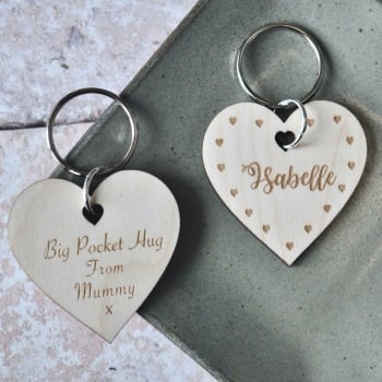 Personalised Pocket Hug 'Back to School' Keyring