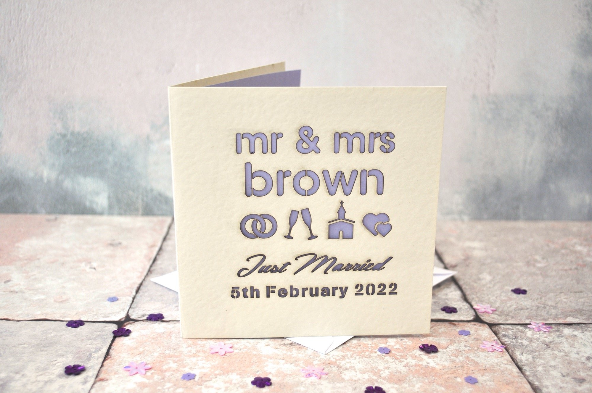 Wedding Laser Cut Card