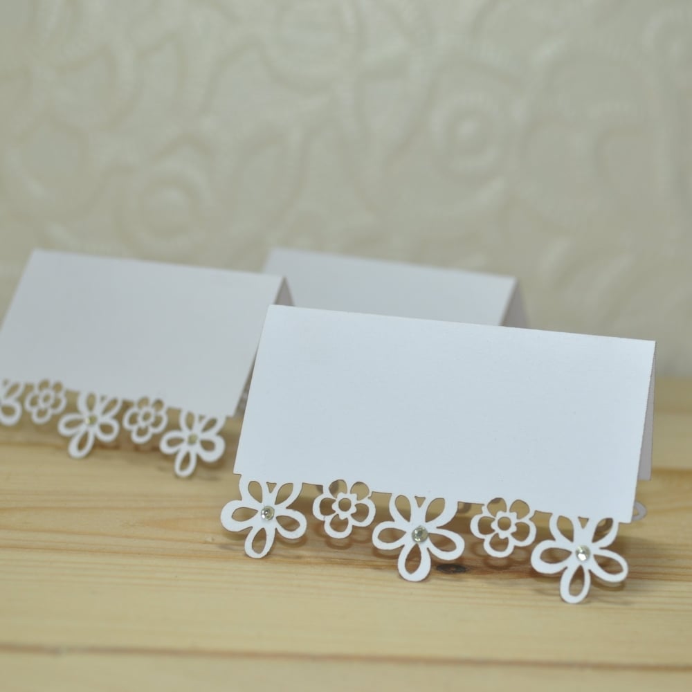 Flower Laser Cut Wedding Place Card