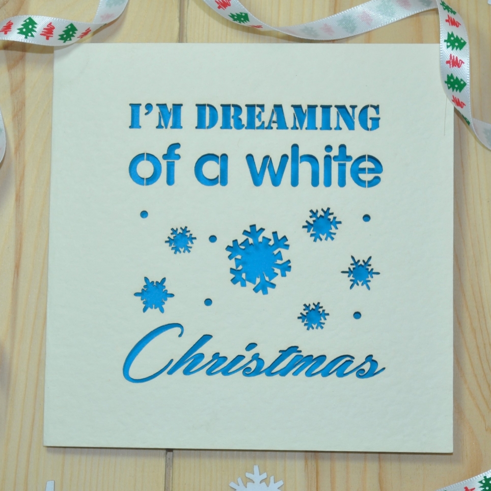'I'm Dreaming Of A White Christmas' Christmas Card