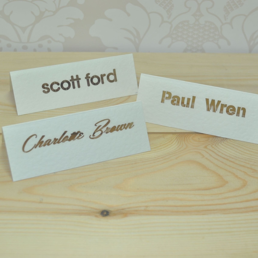 Elegant Laser Cut Name Cards Place Cards