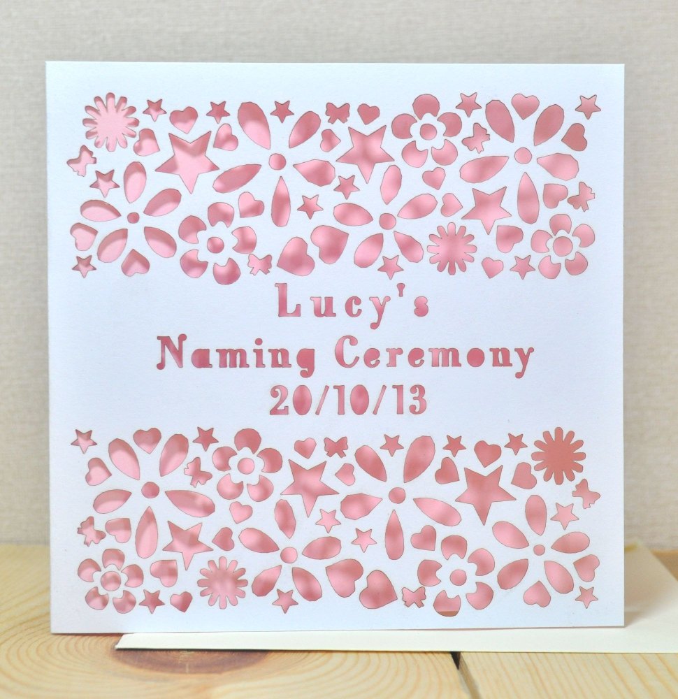 Personalised Naming Day Christening Day Card