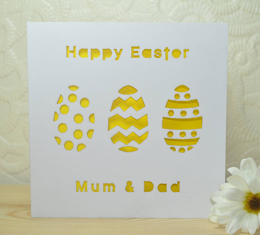 Personalised Laser Cut Easter Egg Card