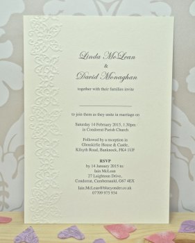 Butterfly Embossed Wedding Invitations